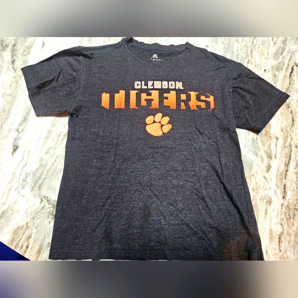 Clemson Tigers T-Shirt J. America Vintage Fit Men's L Dark Gray Graphic Tee